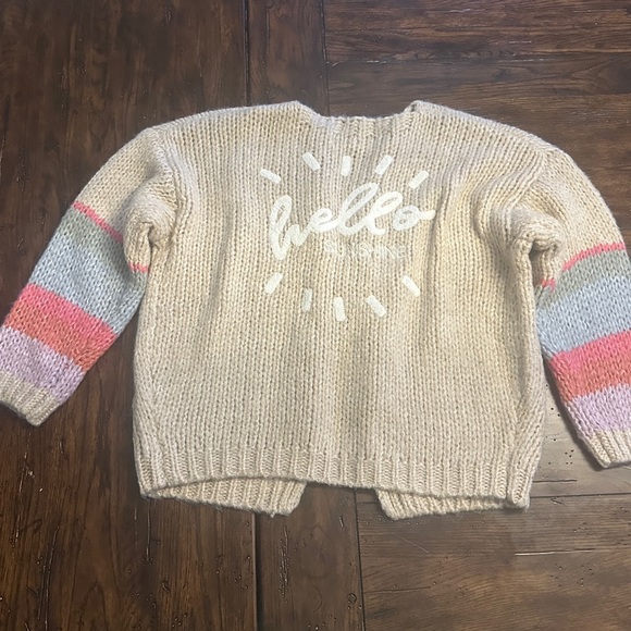 Saltwater Luxe Hello Sunshine Open Knit Cardigan M Coastal Boho - Picture 3 of 10